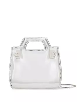 Ferragamo мини-сумка Wanda, серебристый