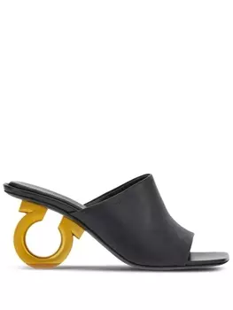 Ferragamo мюли с логотипом, черный