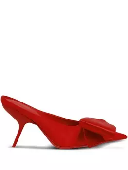 Ferragamo мюли с заостренным носком, красный
