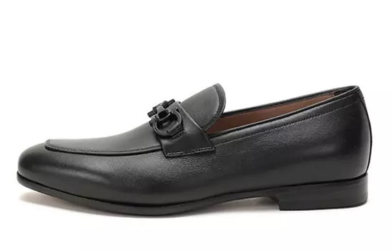 Ботинки Ferragamo Gancini Men's Casual Shoes Men Low-Top Black