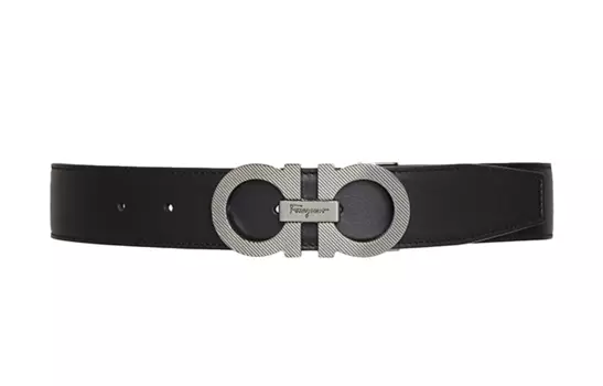 FERRAGAMO Мужские кожаные ремни, Черный