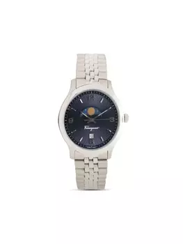 Ferragamo наручные часы Duo Moon Phase 40 мм, синий