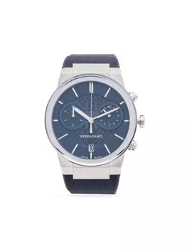 Ferragamo наручные часы Sapphire Chrono 41 мм, синий