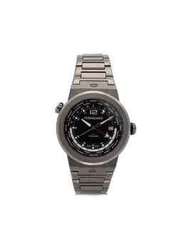 Ferragamo наручные часы WorldTime 43 мм, черный