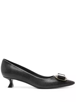 Ferragamo новые кожаные туфли Vara 40 мм, черный