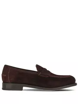 Ferragamo пенни-лоферы с миндалевидным носком, коричневый