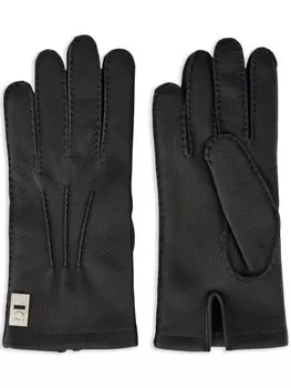 Ferragamo перчатки с подкладкой, черный