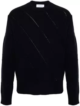 Ferragamo полосатый шерстяной джемпер, синий