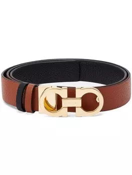 Ferragamo ремень Ганчини двусторонний, коричневый