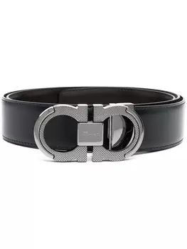 Ferragamo ремень с декором Gancini, черный