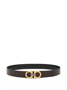 Ferragamo ремень с декором Gancini, коричневый
