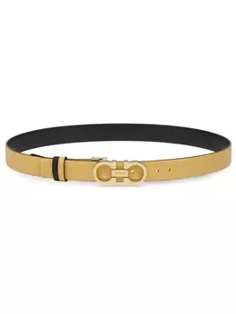 Ferragamo ремень с пряжкой Gancini, черный