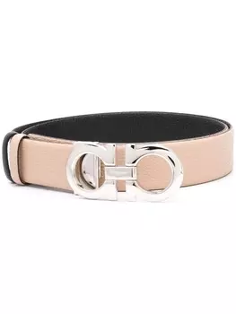 Ferragamo ремень с пряжкой Gancini, нейтральный цвет