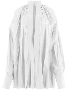 Ferragamo рубашка Kaftan из смесового шелка, белый