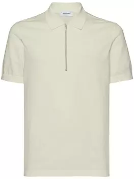 Ferragamo рубашка поло с воротником на молнии и логотипом, зеленый