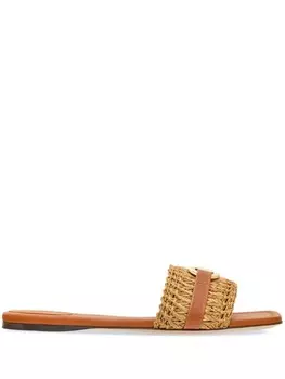 Ferragamo сандалии с декором Gancini, коричневый