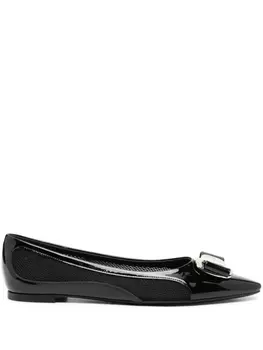 Ferragamo сетчатые балетки Zea, черный