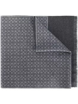 Ferragamo шарф 'Interlocked Gancini', серый