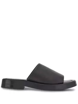 Ferragamo шлепанцы с ремешками, черный