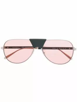 Ferragamo солнцезащитные очки-пилоты, зеленый