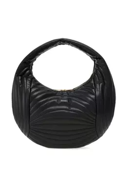 Ferragamo стеганая сумка-хобо, черный
