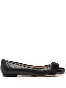 Ferragamo стеганые балетки Varina, черный