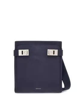 Ferragamo сумка через плечо из кожи с пряжкой Gancini, синий