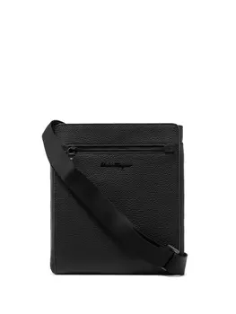 Ferragamo сумка через плечо с логотипом, черный