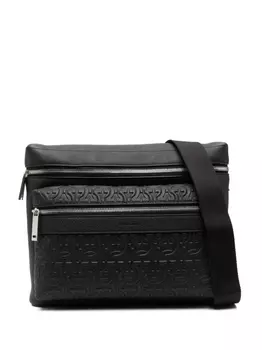 Ferragamo сумка через плечо с узором Gancini, черный