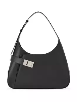 Ferragamo сумка на плечо Hobo с пряжкой Gancini, черный