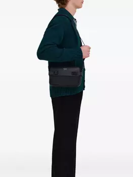 Ferragamo сумка на плечо с пряжкой Gancini, черный