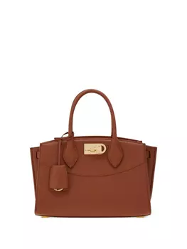 Ferragamo сумка Soft Studio среднего размера, коричневый