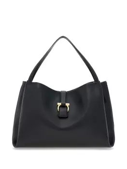 Ferragamo сумка-тоут Gancini среднего размера, черный