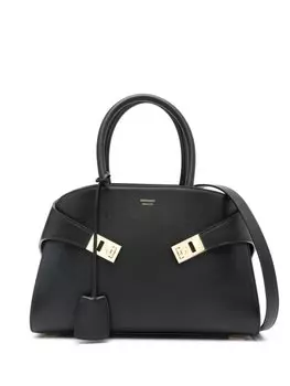 Ferragamo сумка-тоут Hug с декором Gancini, черный