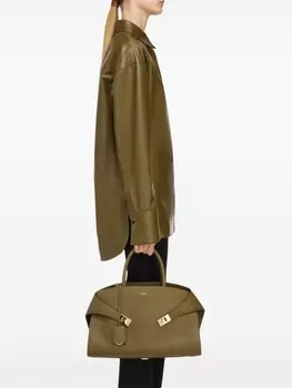 Ferragamo сумка-тоут Hug среднего размера, зеленый