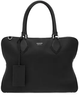 Ferragamo сумка-тоут с логотипом, черный