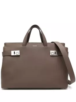 Ferragamo сумка-тоут с логотипом, коричневый