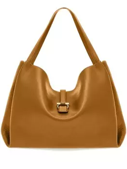 Ferragamo сумка-тоут с пряжкой Gancini, коричневый