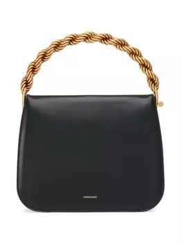 Ferragamo сумка-тоут Semi-rigid среднего размера, черный