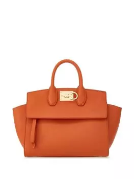 Ferragamo сумка-тоут Studio с логотипом, коричневый