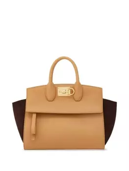 Ferragamo сумка-тоут Studio с логотипом, нейтральный цвет
