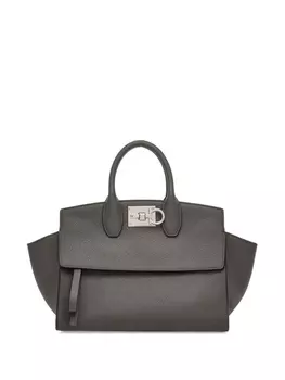 Ferragamo сумка-тоут Studio с логотипом, серый