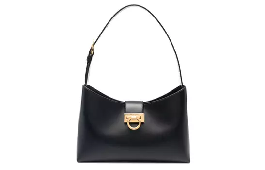 FERRAGAMO Trifolio кожаная сумка через плечо женская черная