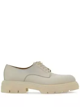 Ferragamo туфли дерби на шнуровке, белый