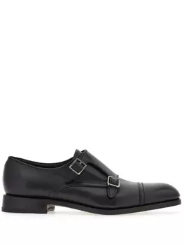 Ferragamo туфли монки с ремешками, черный