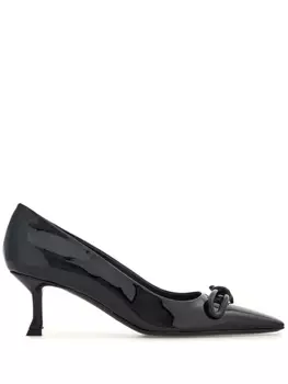 Ferragamo туфли с бантом, черный