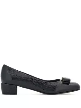 Ferragamo туфли с бантом, черный