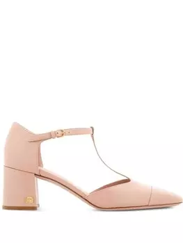 Ferragamo туфли с Т-образным ремешком, розовый