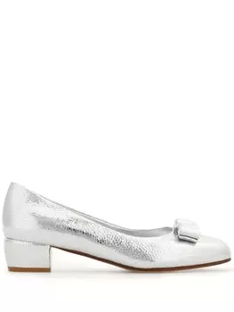 Ferragamo туфли Vara Bow, серебристый