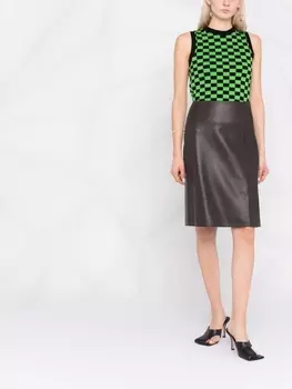 Ferragamo юбка миди узкого кроя, коричневый
